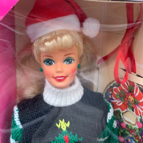 Holiday Season Barbie Special Edition 1996 Mattel 15581 NRFB Christmas Sweater - Picture 8 of 10